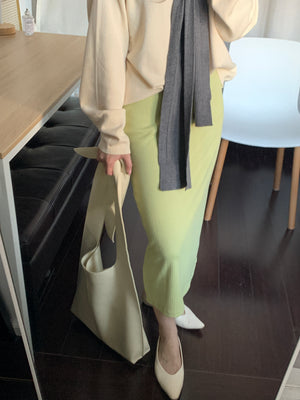 [Korean Style] 4 Colors Adjustable Ribbon Strap Faux Leather Tote Crossbody Shoulder Bag