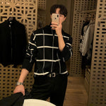 [Korean Style] 2 Colors Wool Lapel Collar Zip Sweaters