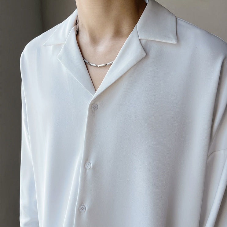 [Korean Style] 3 Colors Turn-Down Collar Casual Shirts