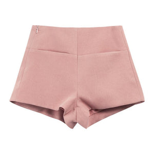 [Korean Style] 2 Color High Waist Cotton Blended shorts