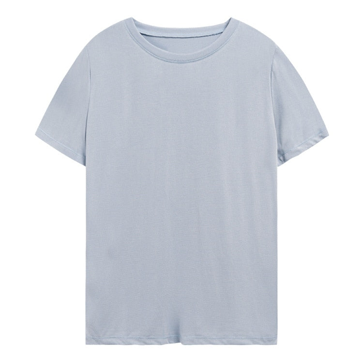 [Korean Style] Six Colors Round Neck Basic Casual T-Shirt