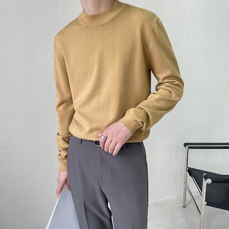 [Korean Style] 8 Colors Mock Neck Wool Sweaters