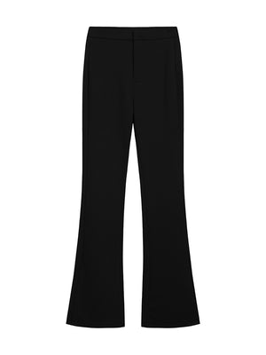 [Korean Style] Black High Waist Casual Slim Fit Flare Pants