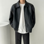 [Korean Style] Oxford oversized Leather Jackets