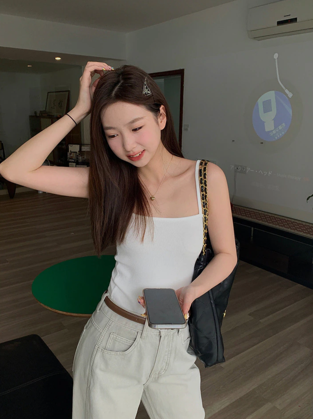 [Korean Style] Five Colors Slim Fit Basic Knitted Cami