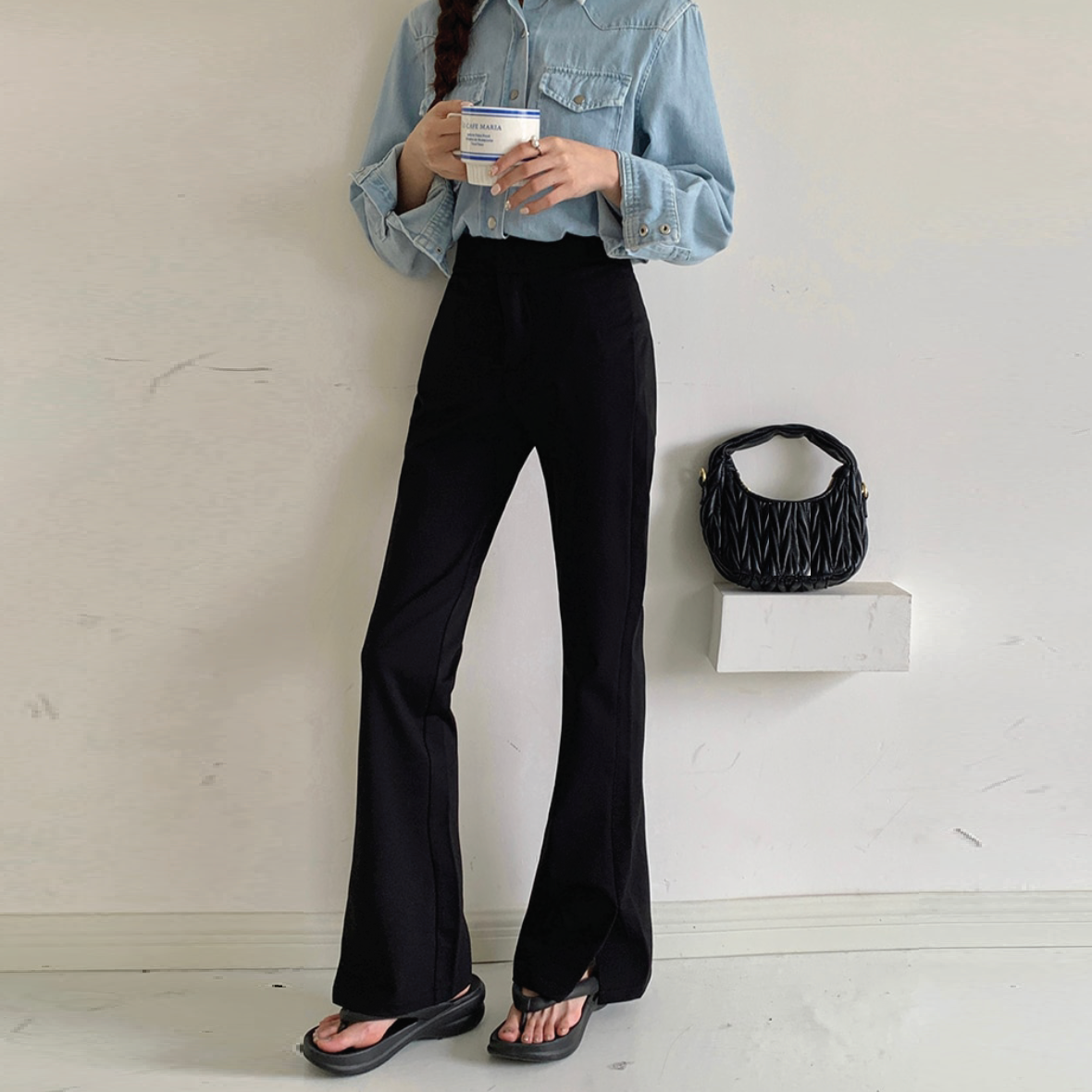 High Waist Jeans Women Korean Style Stretchy Hot Sale Fashion Slim All  Match Washed Womens Streetwear