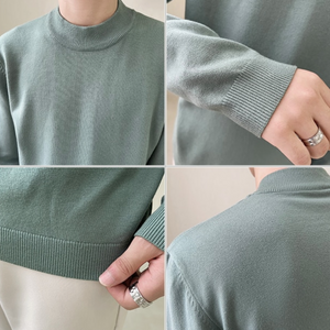 [Korean Style] 8 Colors Mock Neck Wool Sweaters