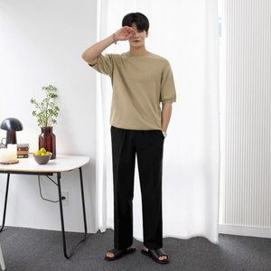 [Korean Style] Drawstring Oversized Linen Pants