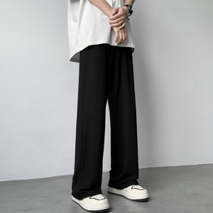 [Korean Style] 2 Colors Pleated Oversize Ice Silk Pants