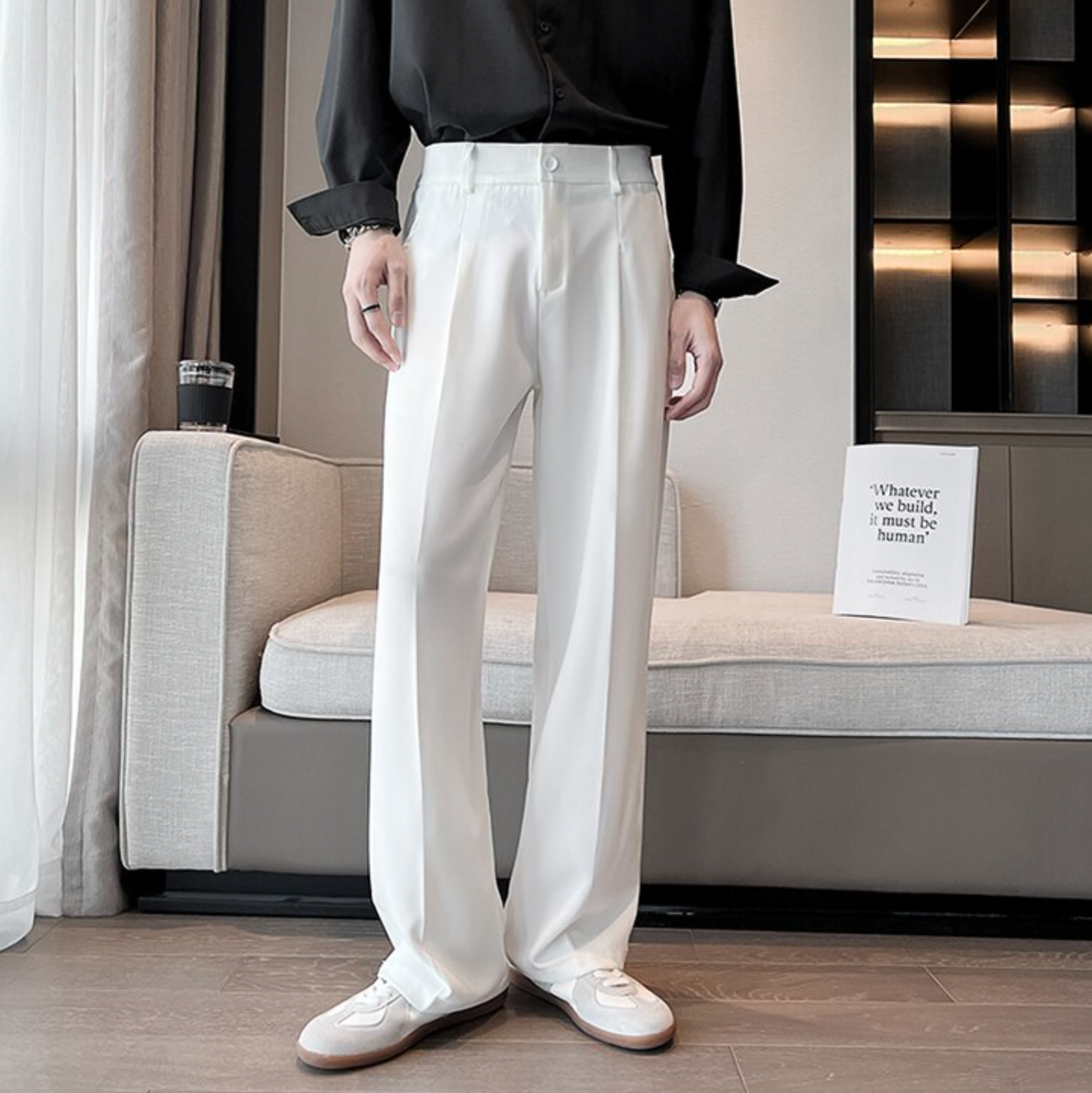 Korean Style] 3 Colors Casual Pleated Straight Pants – Ordicle