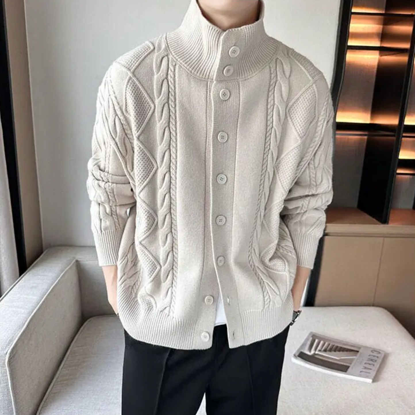 [Korean Style] 3 Colors Wool Knitted Cardigan Sweaters