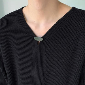 [Korean Style] Black/Gray Oversized Wool Sweaters