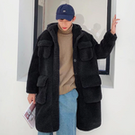 [Korean Style] Terry Single Breasted Oversized Coats