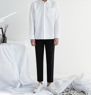 [Korean Style] Ivory / Black Best Fit Trousers