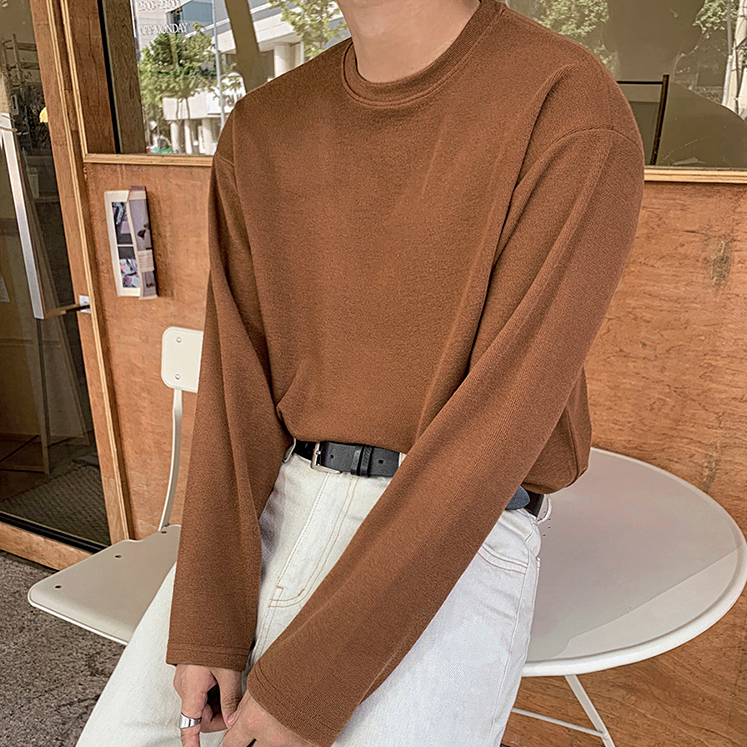 [Korean Style] Ness Solid Colors Cotton T-shirts