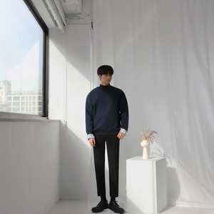 [Korean Style] Vian Solid Turtleneck Sweatshirts