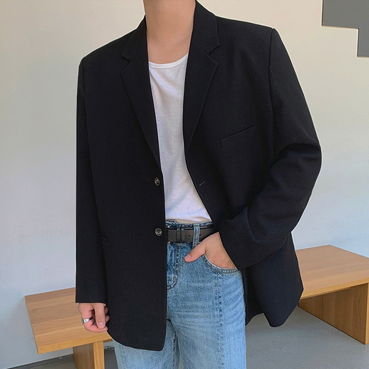 [Korean Style] 2 Colors Single-breasted Suit Jackets