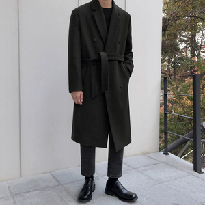 [Korean Style] 2 Color Solid Woolen Double Coats