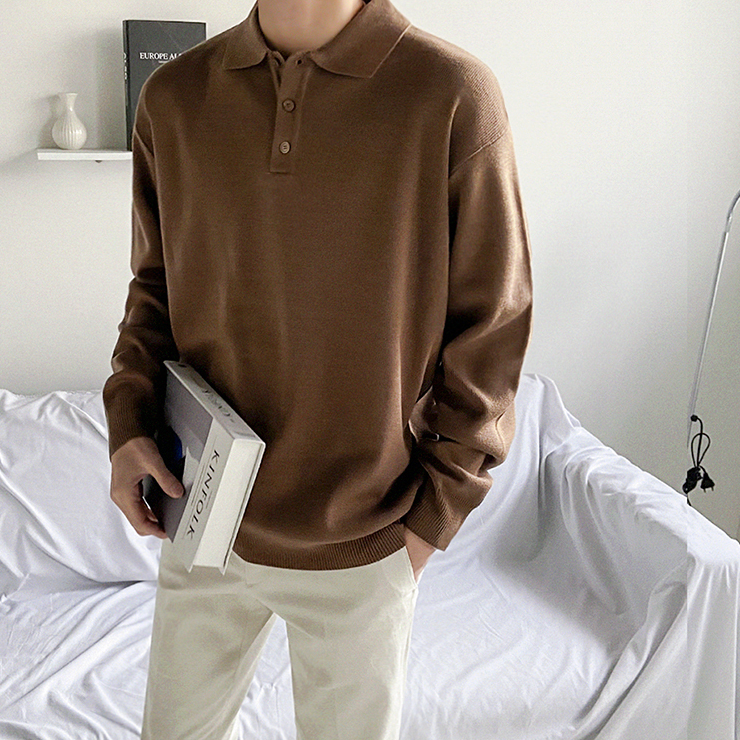 [Korean Style] 2 Color Cotton Polo Shirts