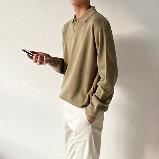 [Korean Style] 2 Color Cotton Polo Shirts