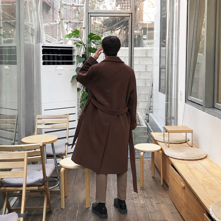 [Korean Style] Ava Single-Breasted Wool Coat