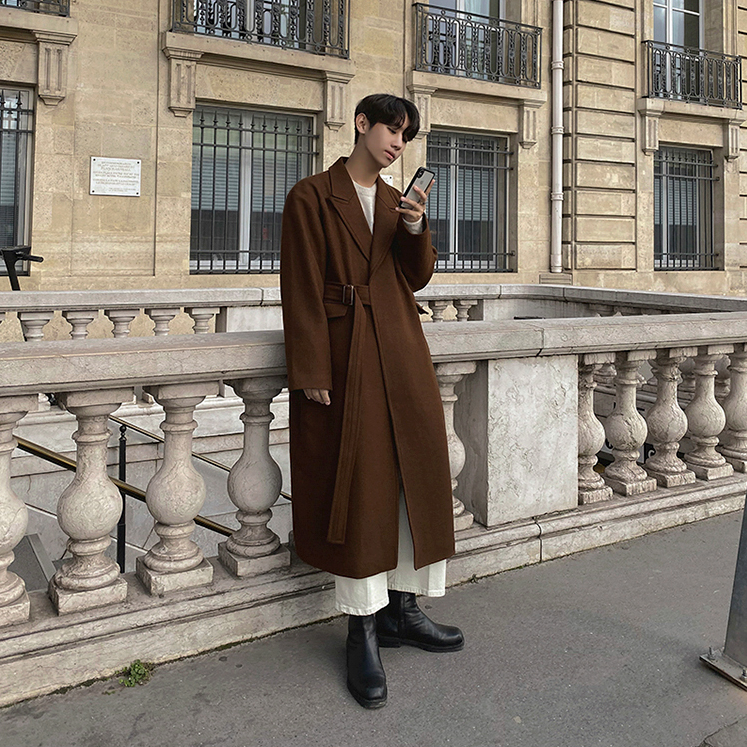 [Korean Style] Cos 2 Color Belted Wool Coat