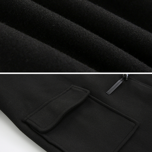[Korean Style] Black / Brown Hooded Duffle Coat