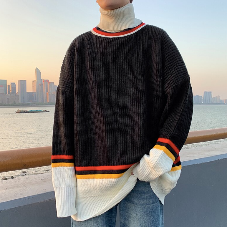 [Korean Style] Colorwork Turtleneck Sweater