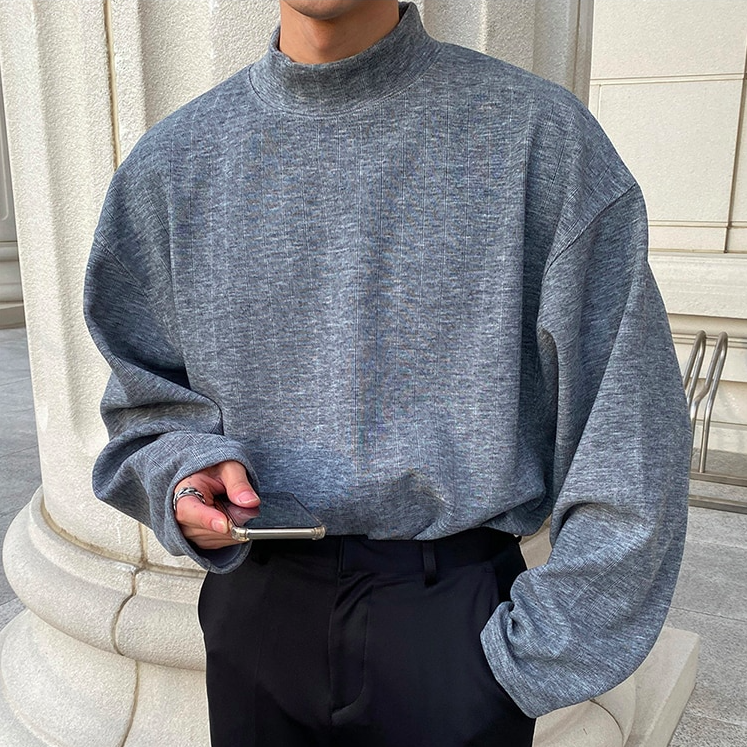 [Korean Style] Divo Cotton Oversized Turtleneck Sweatshirts
