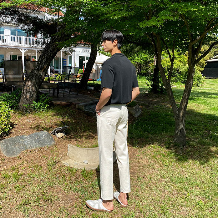 [Korean Style] Turn-down Collar Polo T-shirts