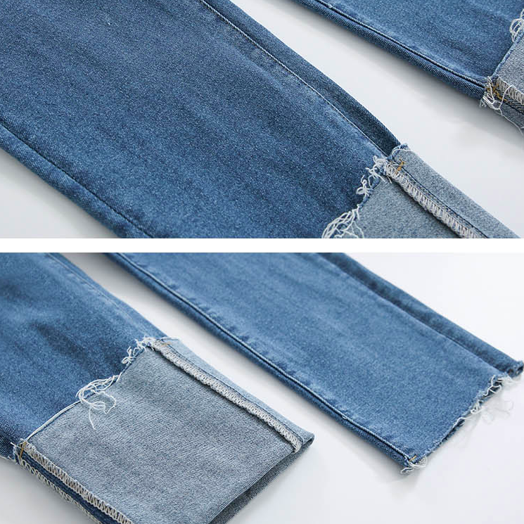 [Korean Style] Tencel Ankle-Length Washed Jeans