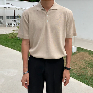 [Korean Style] 5 Colors Lapel Solid Polo shirts