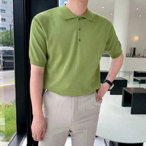 [Korean Style] 5 Colors Lapel Solid Polo shirts