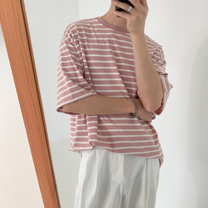 [Korean Style] 3 Colors Oversize Striped T-Shirts