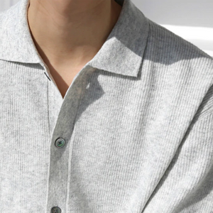 [Korean Style] 3 Colors Turn-down Collar Knitted Shirts