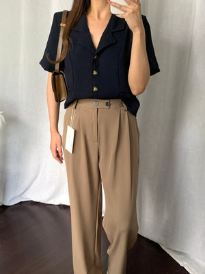 [Korean Style] Olivee Short Sleeve Cropped Blazer