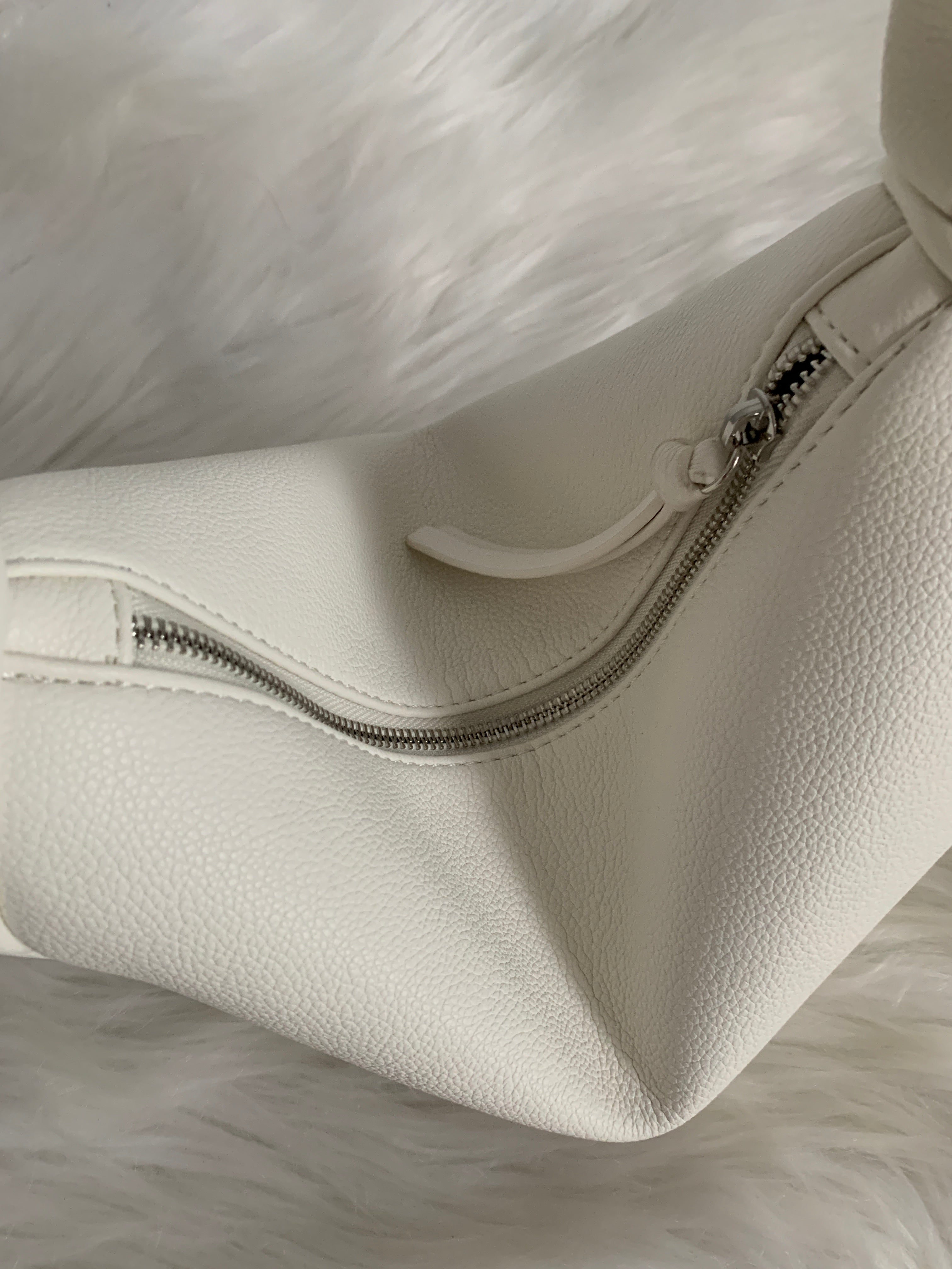 [Korean Style] Black White Minimalistic Soft Top Handle Mini Hobo Bag