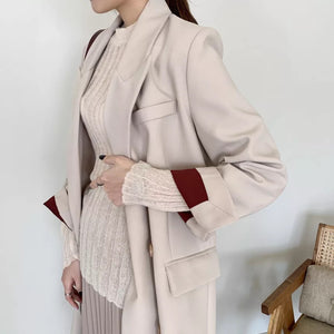 [Korean Style] Alexia Double Breasted Fit Blazer Coat