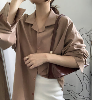 [Korean Style] Unisex Camisa 6 Color Basic Shirts