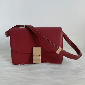 Korean Style Minimalistic Brown Calfskin Leather Box Bag -  Canada