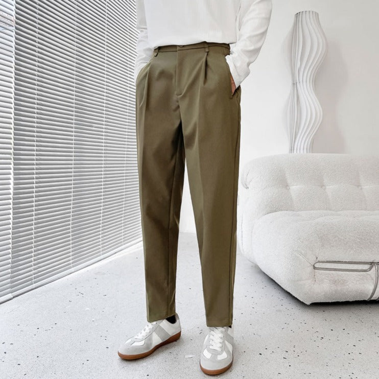 [Korean Style] 3 Colors Casual Ankle-Cut Pants