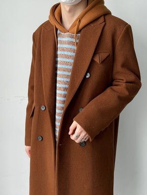 [Korean Style] 2 Colors Wool Double Long Coats