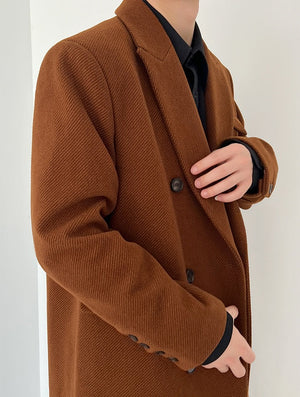 [Korean Style] 2 Colors Wool Double Long Coats