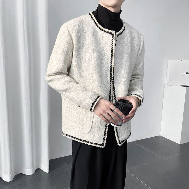[Korean Style] Black/white Oversize Tweed Jackets