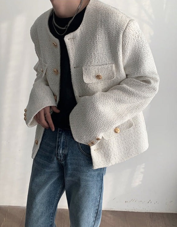 [Korean Style] Black/White Tweed Jackets