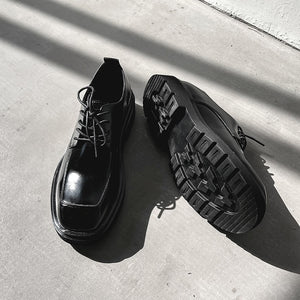 [Korean Style] Patent Leather Lace-Up Oxford Shoes