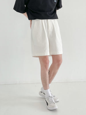 [Korean Style] 2 Color Cotton Casual Short Pants