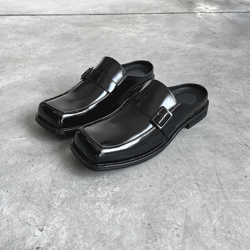 [Korean Style] Patent Leather Oxford Slippers