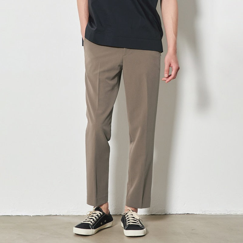 [Korean Style] Khaki/Brown/Black Colors Straight Pants