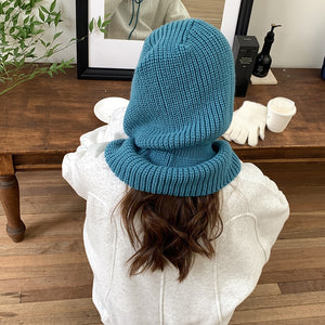 [Korean Style] Solid Color Drawstring Cozy Knitted Headwear